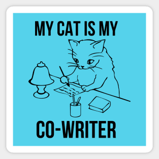 My Cat is My Co-Writer Sticker